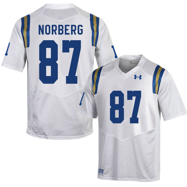 Men #87 Grant Norberg UCLA Bruins College Football Jerseys Sale-White - Click Image to Close
